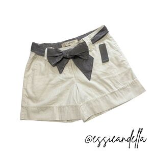 Madison High Waist Women's Shorts with Striped Belt